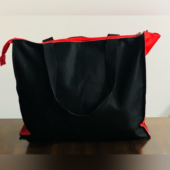 Disney Mickey Mouse shoulder tote bag top zipper black red. 14”HX15”W - Picture 3 of 7